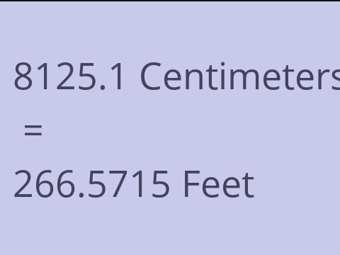 8125.1 CM TO FEET