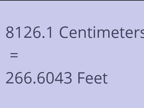 8126.1 CM TO FEET