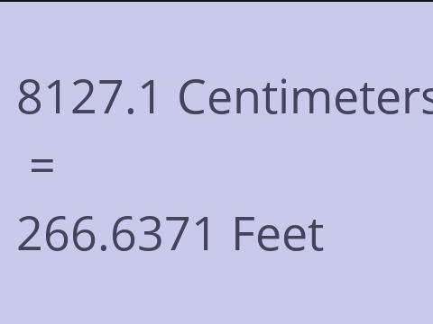 8127.1 CM TO FEET