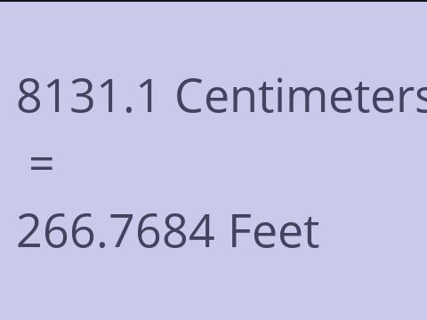 8131.1 CM TO FEET