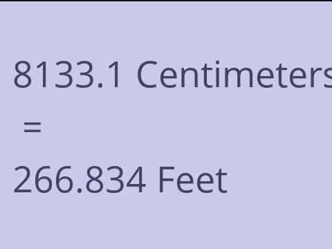 8133.1 CM TO FEET