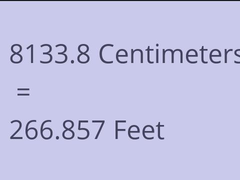 8133.8 CM TO FEET