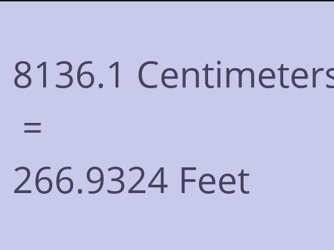 8136.1 CM TO FEET