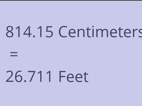 814.15 CM TO FEET