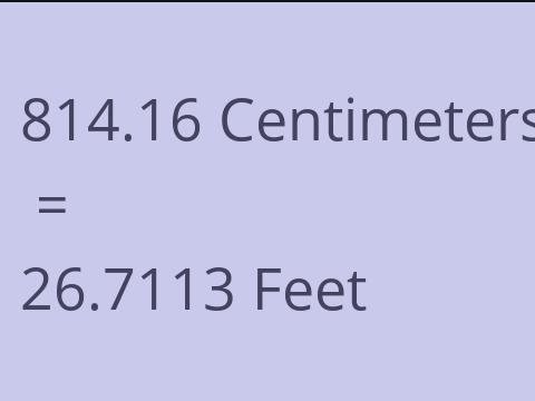 814.16 CM TO FEET