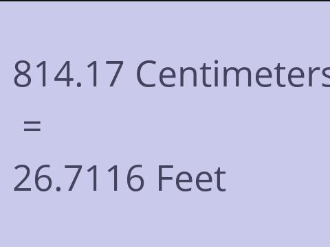 814.17 CM TO FEET