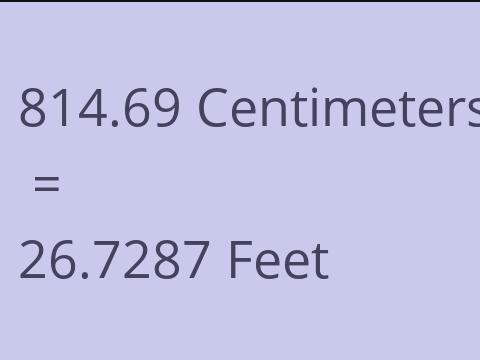 814.69 CM TO FEET