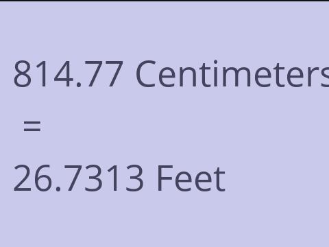 814.77 CM TO FEET