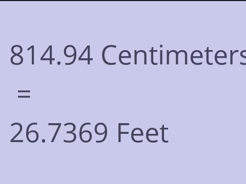 814.94 CM TO FEET