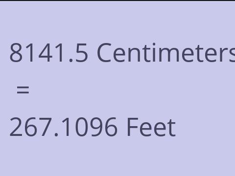 8141.5 CM TO FEET