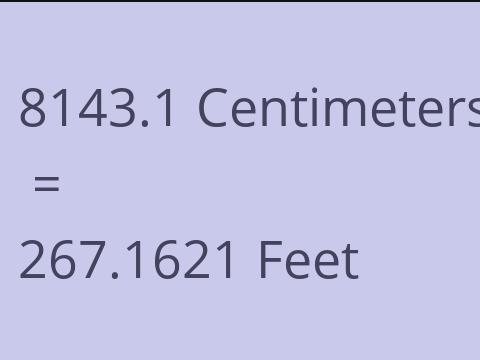 8143.1 CM TO FEET