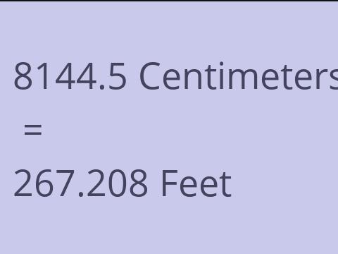 8144.5 CM TO FEET