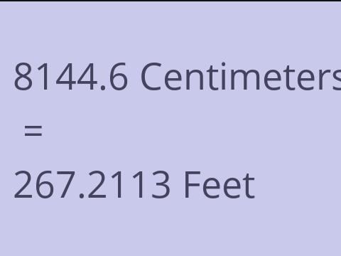 8144.6 CM TO FEET