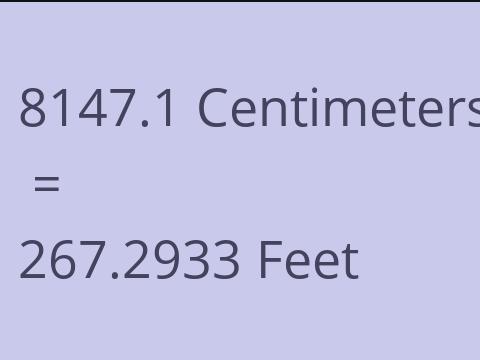 8147.1 CM TO FEET