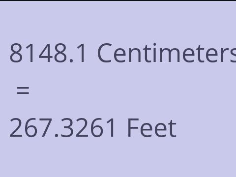 8148.1 CM TO FEET