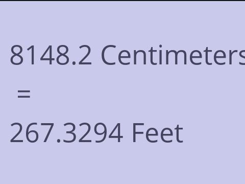 8148.2 CM TO FEET
