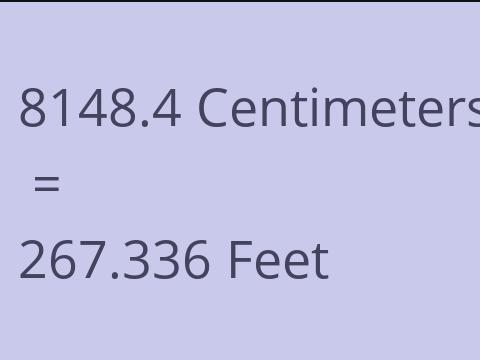 8148.4 CM TO FEET