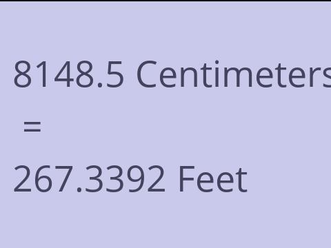 8148.5 CM TO FEET
