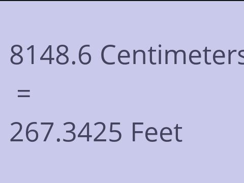 8148.6 CM TO FEET
