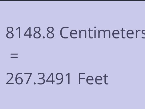 8148.8 CM TO FEET