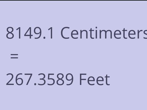 8149.1 CM TO FEET