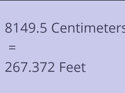 8149.5 CM TO FEET