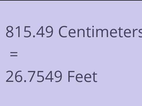 815.49 CM TO FEET