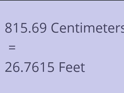 815.69 CM TO FEET