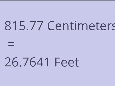 815.77 CM TO FEET