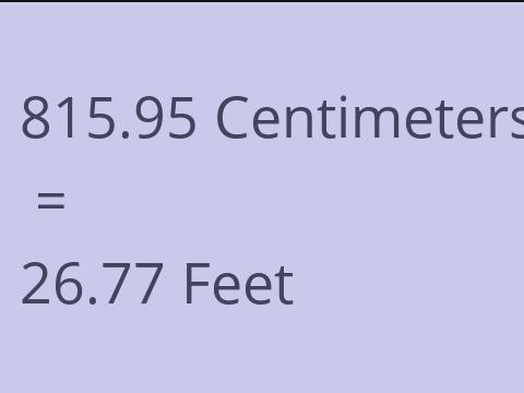 815.95 CM TO FEET