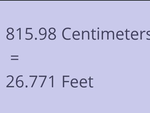 815.98 CM TO FEET