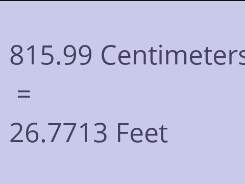 815.99 CM TO FEET