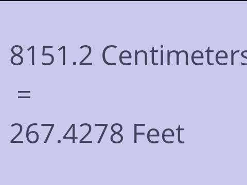 8151.2 CM TO FEET
