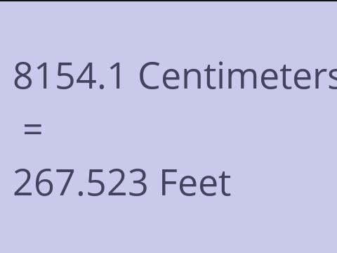 8154.1 CM TO FEET
