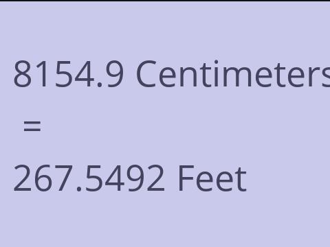 8154.9 CM TO FEET