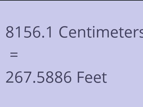 8156.1 CM TO FEET