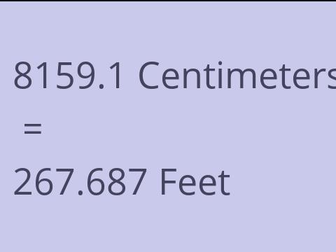 8159.1 CM TO FEET