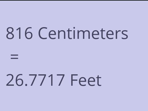 816 CM TO FEET