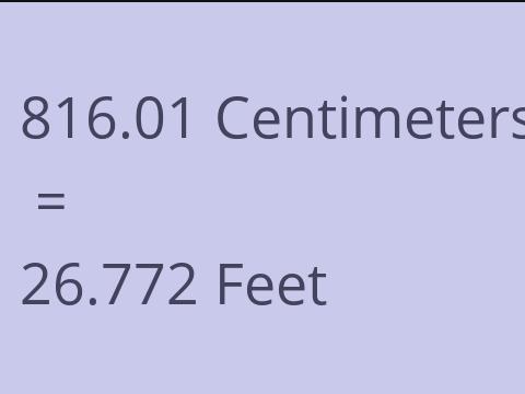 816.01 CM TO FEET