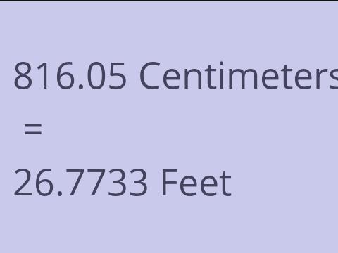 816.05 CM TO FEET