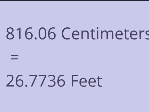 816.06 CM TO FEET