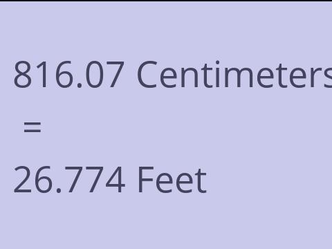 816.07 CM TO FEET