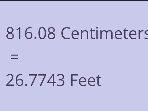 816.08 CM TO FEET