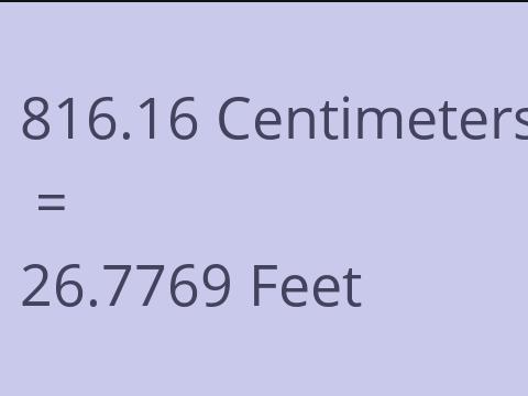 816.16 CM TO FEET