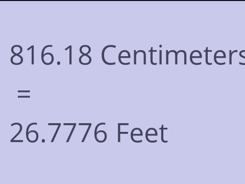 816.18 CM TO FEET