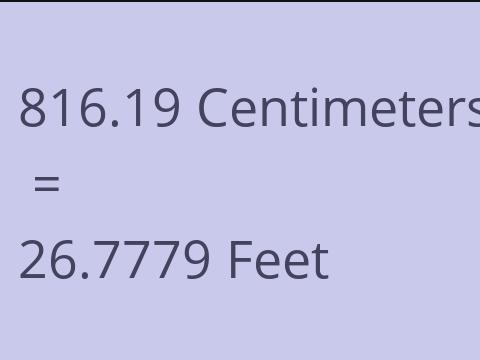 816.19 CM TO FEET