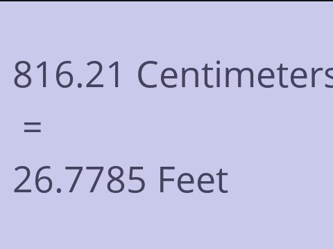 816.21 CM TO FEET