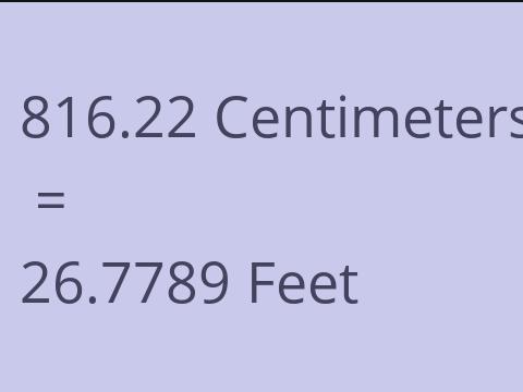 816.22 CM TO FEET