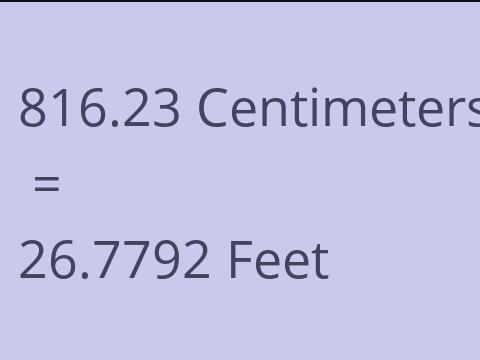 816.23 CM TO FEET