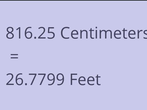 816.25 CM TO FEET